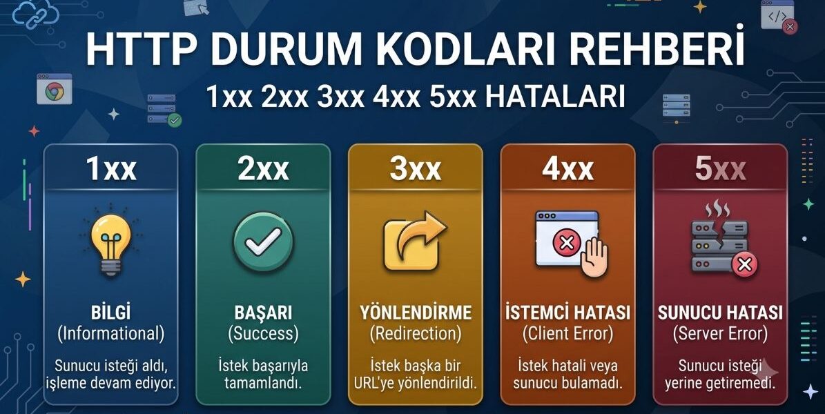HTTP Durum Kodları Rehberi: 1xx 2xx 3xx 4xx 5xx Hataları